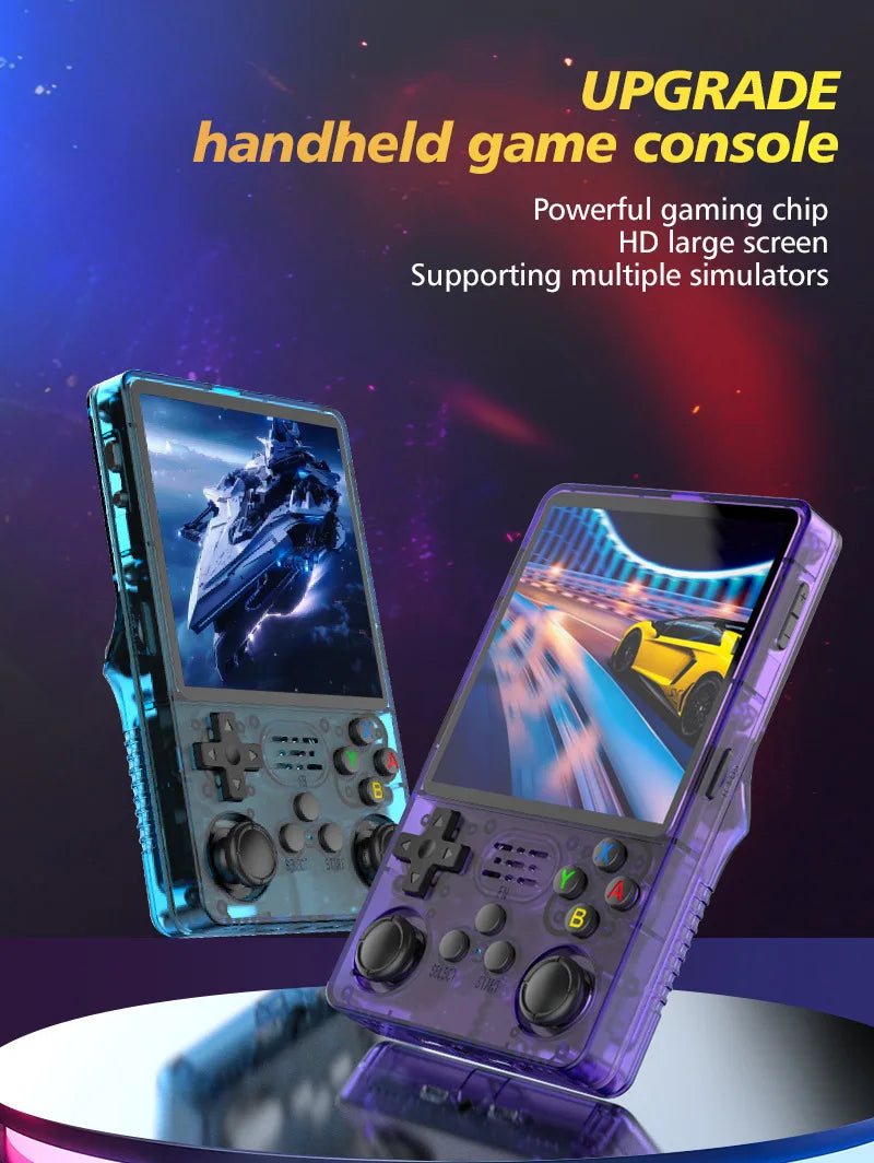 R36S plus Game Console Linux System 4.0 Inch IPS Screen Retro Handheld Game Mini Potable Pocket Video Game Consola 128G Game Kid